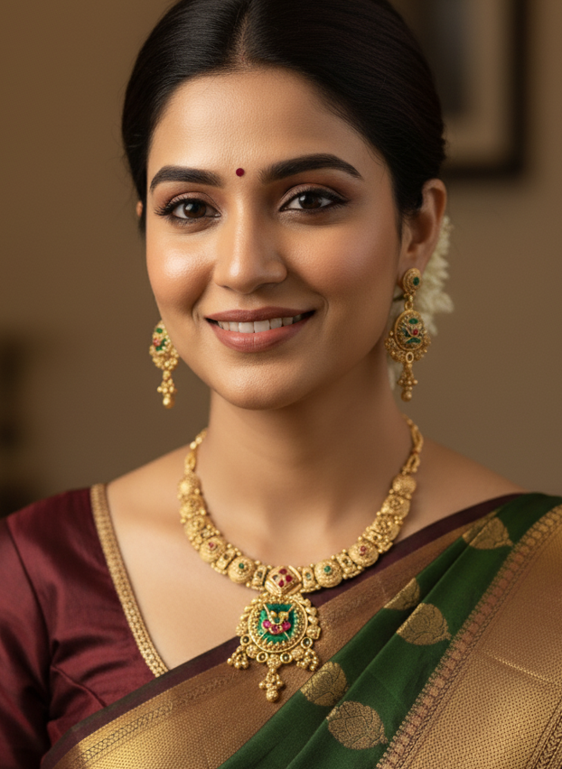 Multicolour Aksha Heritage Jewellery Set