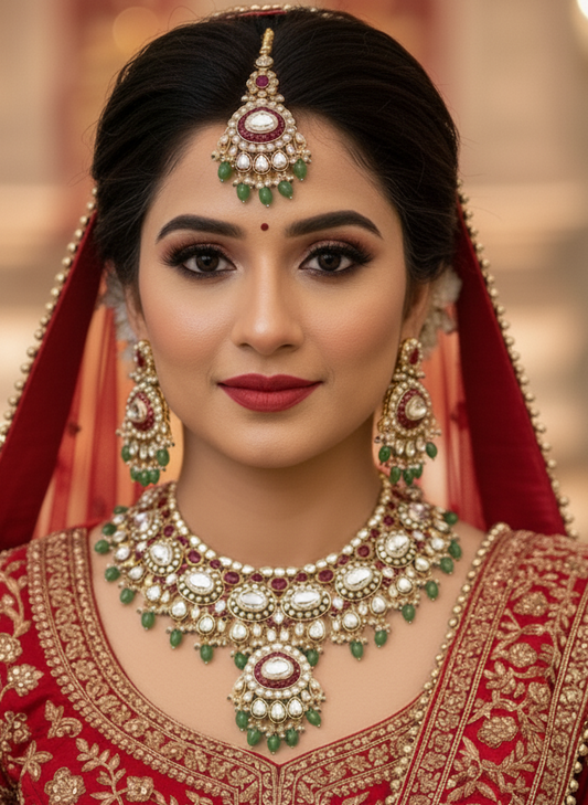 Multicolour Ravya Kundan Bridal Jewellery Set