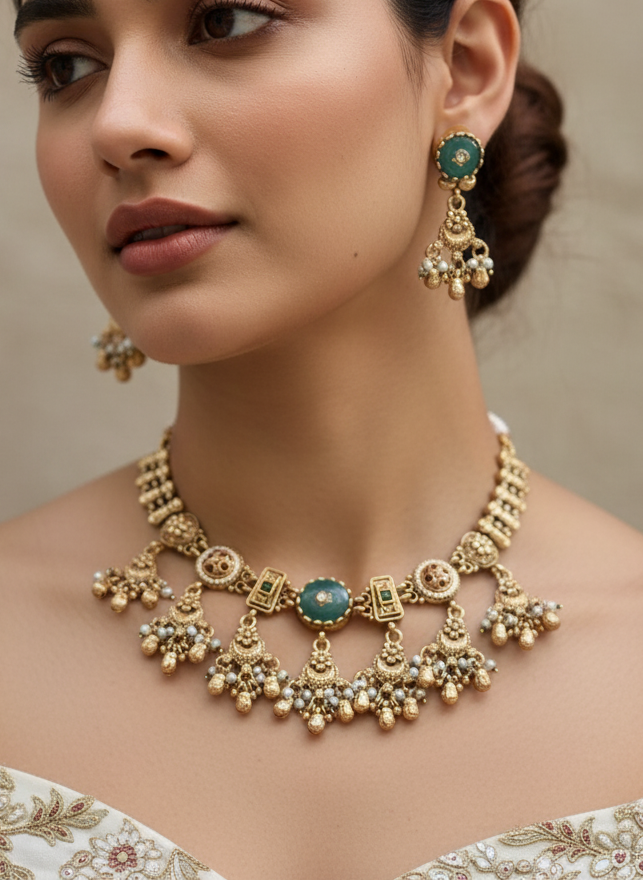 Multicolour Uma Heritage Jewellery Set